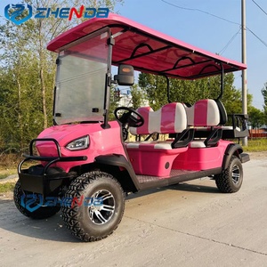 Custom Pink Electric Golf Cart 48V Battery Sightseeing Off-Road Vehicle - Product Image 4