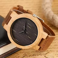 Usine Pas Cher Haute Qualité En Gros Bracelet En Cuir Grain De Bois 3 Mains Mouvement À Quartz Montre quantité minimale de commande Bas Quartz Hommes Montres