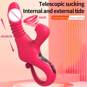 HM 9 fréquence 8 vitesses chauffage télescopique vibrateur Masturbation pratique vibrant vagin clitoridien succion masseur pour les femmes - Product Image 3
