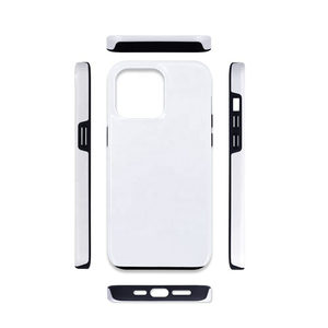 Commercio all'ingrosso In bianco coperture mobili TPU PC rivestimento 2 In 1 duro <span class=keywords><strong>Film</strong></span> di policarbonato 3D sublimazione cassa del telefono per iPhone 15 pro max - Product Image 3