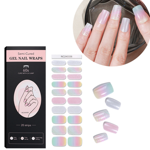 Strisce per unghie in Gel di design <span class=keywords><strong>rosa</strong></span> con cuore d'amore per amanti romantici impermeabili di lunga durata - Product Image 4