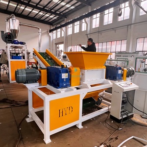 Déchiqueteur de plastique robuste à un seul arbre avec moteur et boîte de vitesses 380V, verrou de sécurité pour la recyclage haute productivité des profilés PVC, PP, PE - Product Image 2