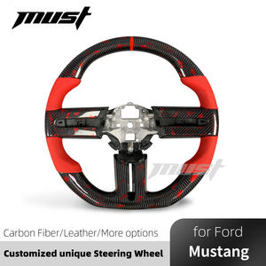 พวงมาลัยคาร์บอนไฟเบอร์แบบกำหนดเองสำหรับรถฟอร์ด มัสแตง S197 รุ่นปี <span class=keywords><strong>2005</strong></span>-2014 <span class=keywords><strong>GT</strong></span> <span class=keywords><strong>500</strong></span> 500KR เชลบี ซูเปอร์สเนค อัพเกรดภายในรถยนต์ - Product Image 2