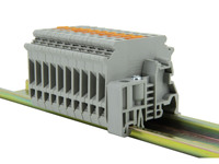 UDK4-MTK Bornier à vis de déconnexion rapide 300V 16A PA Nylon Laiton nickelé Certifié ROHS/CE Connexion à ressort 4 pôles