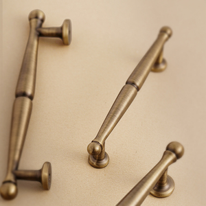 Solid Brass French <strong>Light</strong> Luxury Long Handles Vintage Antique Brass Drawer Cabinet Wardrobe <strong>Pulls</strong> - Product Image 4