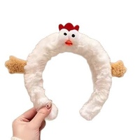 Bandeau en peluche poussin mignon de dessin animé pour usage domestique, lavage du visage, super girly, fait main, pour application de maquillage et masque facial pour femmes