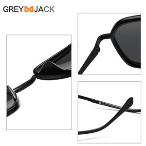 Nouvelles lunettes de soleil polarisées de style européen et américain pour hommes, monture en métal TR, protection UV400, verres noirs, type 3, pare-soleil - Product Image 3