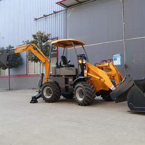 Chargeur arrière de houe du fabricant 4x4 Retroexcavadora China Mini pelleteuse sur pneus chargeuse-pelleteuse à bon prix - Product Image 4