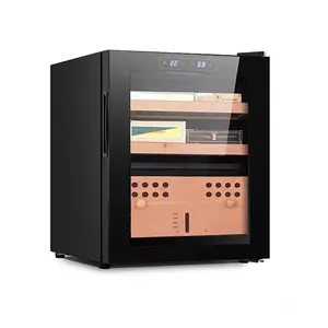 OEM ODM desktop custodie per sigari elettrici/humidors in vetro nero porta refrigeratore per vino umidificatore per sigari uso domestico