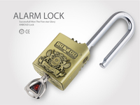 Cadenas antivol Samhoo en alliage cuivre-zinc, anse renforcée, anti-coupure, alarme de sécurité, prix de gros usine