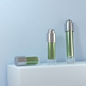 Флакон-диспенсер безвоздушный цилиндрический 50 мл класса люкс из акрила, перламутрово-белый, с золотой крышкой, с возможностью нанесения логотипа, для производства косметики и средств по уходу за кожей - Product Image 5