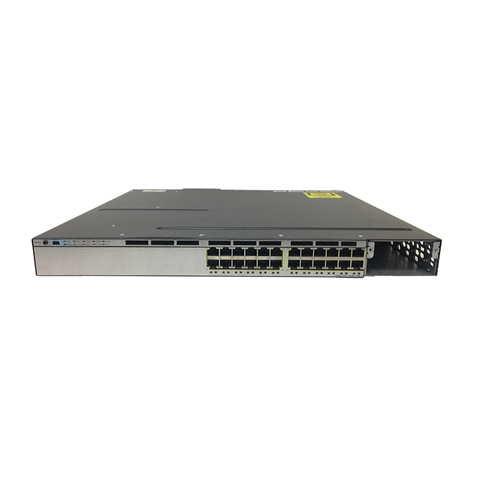 Used WS-C3750X-24P-L PoE Switch 3750X-24P Switch Layer 3 - 24 x 10/100/1000 Ethernet PoE+ Ports - LAN Base - Managed - Stackable