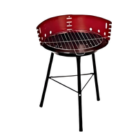 Barbecue au charbon de bois portable avec revêtement en poudre, forme carrée avec couvercle pour le camping en plein air et la cuisine en arrière-cour