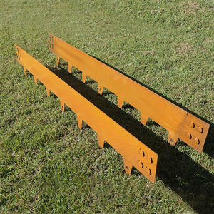 Corten Steel Classic Garden <b>Edging</b> Weatherproof Border with Easy Install for Yard and Home Gardens - Product Image 2
