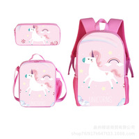 Prêt à expédier 8 pièces sac à dos sac d'école boîte à lunch scolaire sac à crayons impression par sublimation vierge pour les étudiants