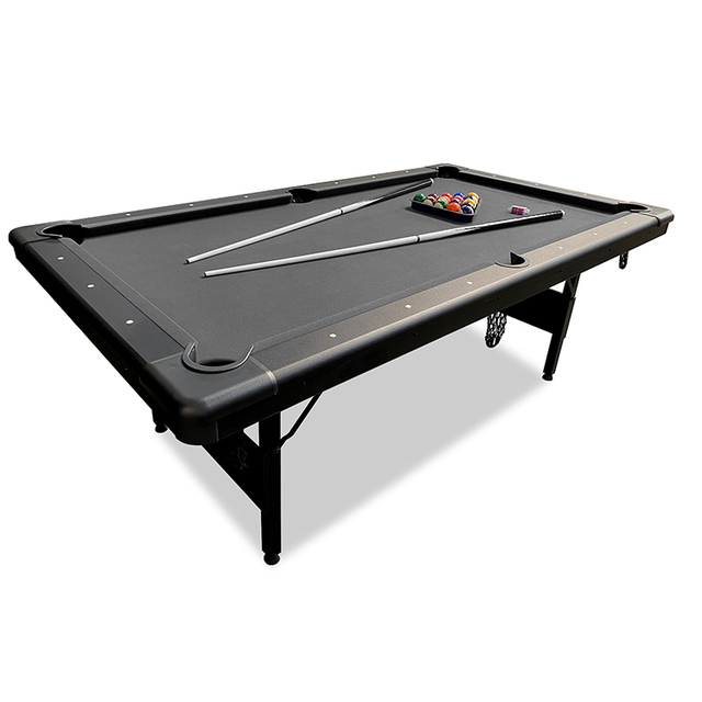Wholesale 8FT Portable Billiard Table Folding Pool Table with Foldable Metal Frame Rubber Cushion and Leather Pocket
