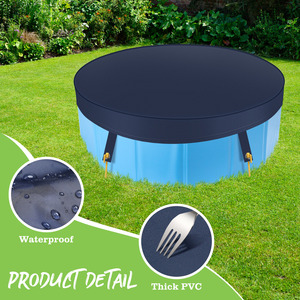 Nobleza copertura per piscina pieghevole copertura vasca da bagno cane in PVC impermeabile copre comodamente piscine e vasche da bagno - Product Image 1