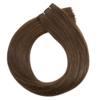 Extensions de cheveux russes fines et invisibles Genius Weft, double épaisseur, en cheveux humains