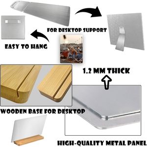 ภาพพิมพ์โลหะแบบกำหนดเอง ภาพถ่ายส่วนตัวขนาด 5x7 นิ้ว สำหรับตกแต่งผนังโต๊ะทำงาน ของตกแต่งห้องสำหรับครอบครัวและเพื่อน ของขวัญ - Product Image 2