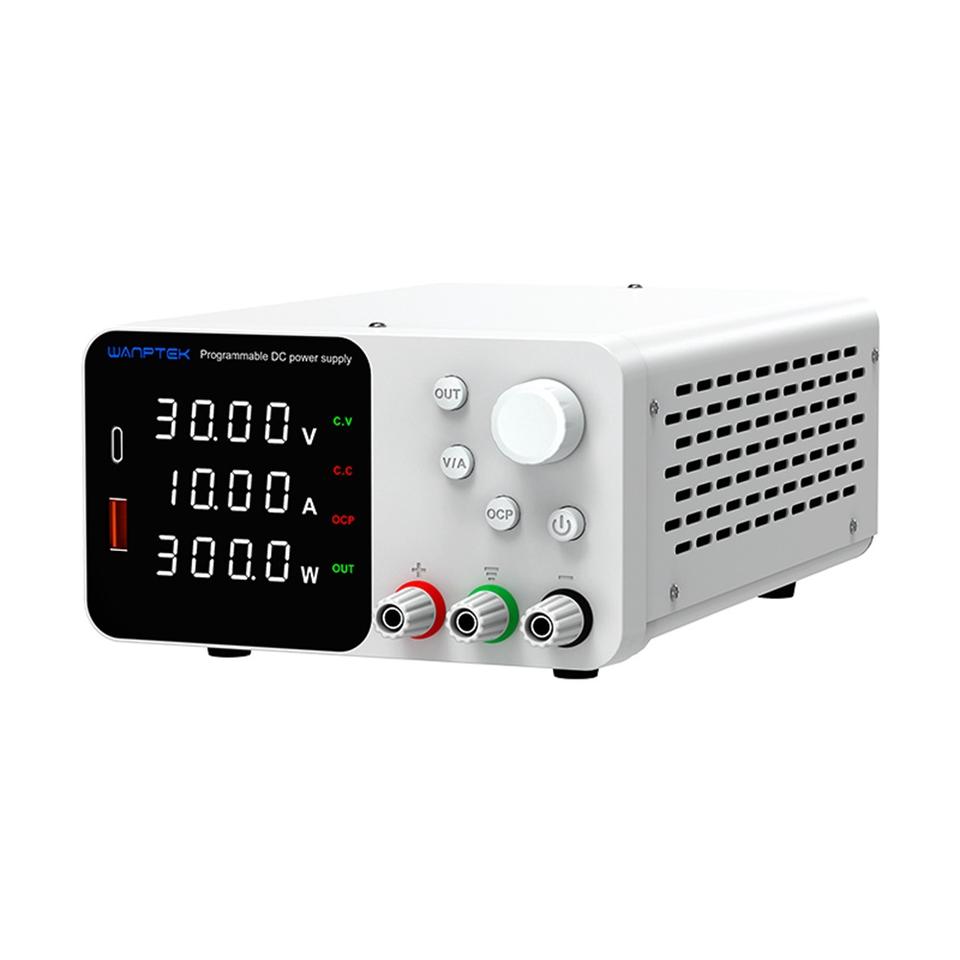 WANPTEK DC Adjustable Power Supply - 30V 10A for Lab & DIY