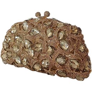 Daffgui Women Crystal <b>Clutch</b> Evening Bag Teardrop Rhinestone Bridal Handbag Sparkling Beaded Party Purse - Product Image 4
