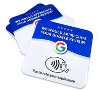 Plaques personnalisées pour réseaux sociaux, étiquettes mini NFC NTAG215 RFID en acrylique époxy PVC étanche, contrôle d'accès, plaque de commentaires Google