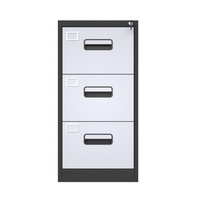 Meuble de classeur de bureau 3 tiroirs avec serrure Métal vertical acier latéral Qualité Petits classeurs