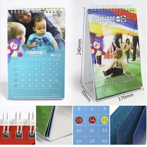 Caja de impresión 2024 planificador bolsillo pared y escritorio arrancar Fook calendario
