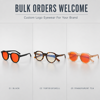 Lunettes anti-lumière bleue, monture ronde en acétate, logo personnalisé, vente en gros, lunettes d'ordinateur pour le bureau, le jeu, la lecture, unisexe
