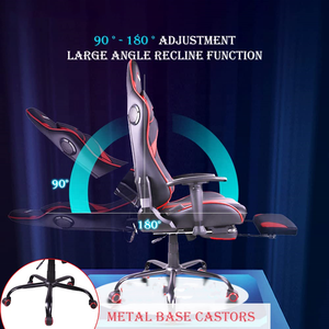Vente en gros de mobilier de bureau Fauteuil de gaming ergonomique à LED avec massage et haut-parleurs Cadeira Gamer RGB Preto Rodas de silicone <span class=keywords><strong>DR</strong></span> - Product Image 4