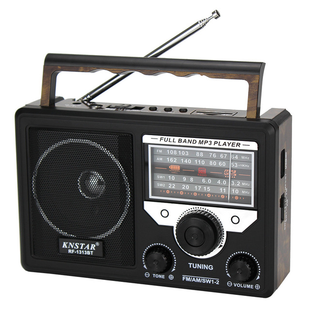 Portable Retro Radio, Shortwave Radios Support TF/SD Card & USB Flash Drive and BT Wireless Connect FM Radio with Best Reception