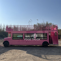 Twee Verdiepingen Tellende Mobiele Foodtruck Met Ijs, Melkthee En Koffiekiosk Voor Street Fastfoodrestaurant Met Rustruimte