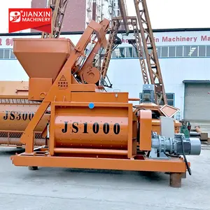 Twin Shaft 1.0 Cubic Meter JS1000 Concrete Mixer For Ready-mixed Concrete Mixing