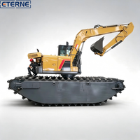 Excavatrice flottante amphibie personnalisée de 8 tonnes pour le dragage de rivières intérieures et la construction de marais