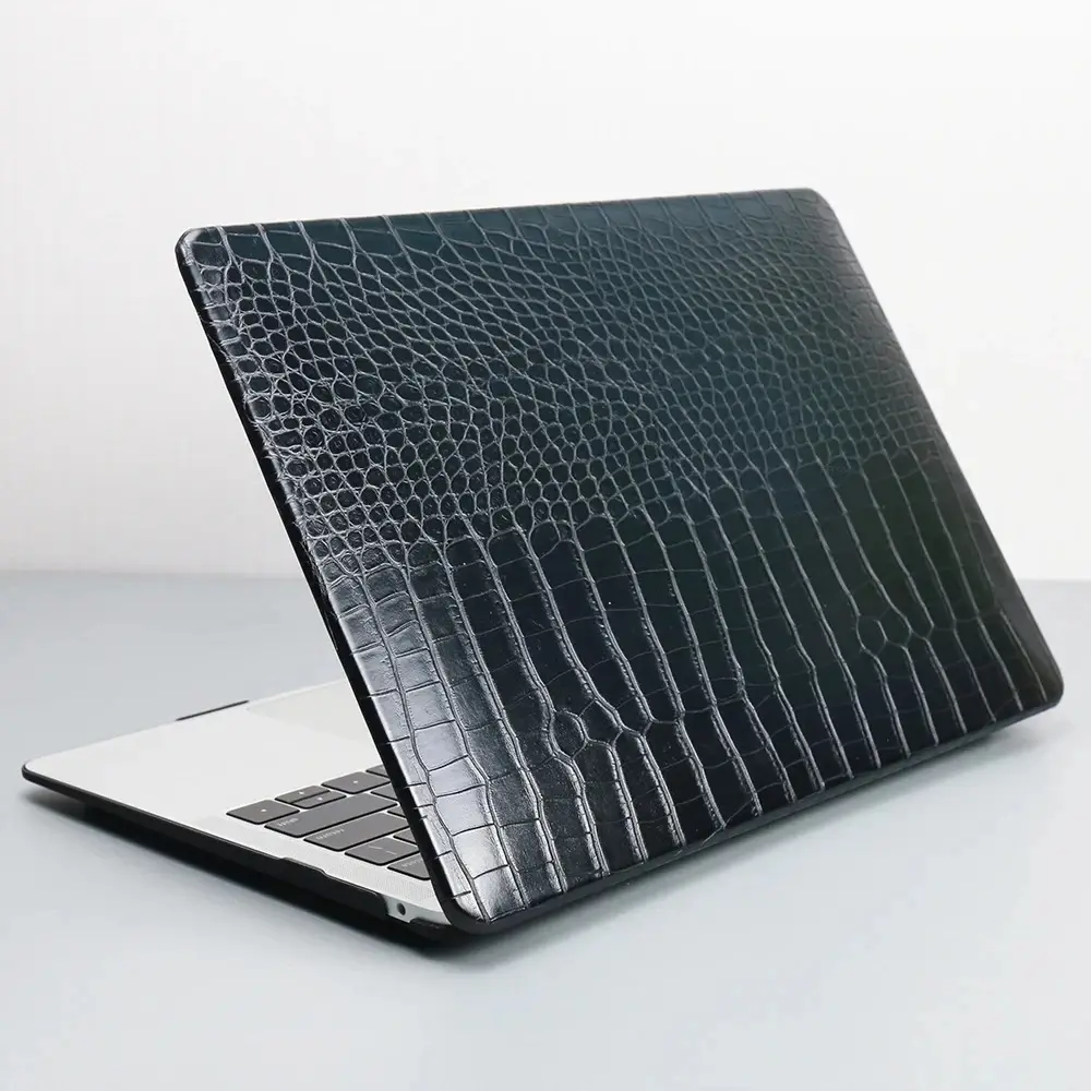 Dizüstü Macbook çantası hava 13 kılıf PVC sert alt kabuk için Macbook Pro Retina 13 PU deri MacBook çantası 2023 14 15 kapak