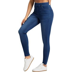 Pantalones jeggings de mezclilla elásticos para mujer FOXA con bolsillos, leggings ajustados para uso diario - Product Image 2