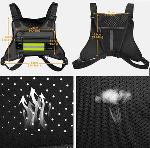 Échantillon gratuit Sac de poitrine tactique rétro pour homme avec bandoulière sous le bras en PU Sac à bandoulière multifonctionnel de mode extérieur Pur - Product Image 4