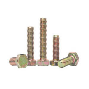 Stock d'usine M4 <span class=keywords><strong>M</strong></span> 5M6 M8 M20 boulon en acier au carbone 8.8 boulon à tête hexagonale en Zinc jaune DIN933 DIN931 - Product Image 2