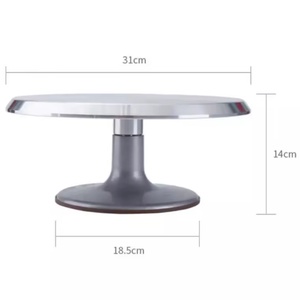 12in Aluminum Alloy Cake Rotating Turntable Baking Supplies Cake Decorating Tools Metal Revolving Cake Stand Turntable - Product Image 6