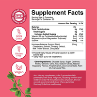 OEM Private Label Vegan 6-in-1 Kastanjeboom Dong Quai Ginseng Mariadistel Kruidenextract Vrouwen Hormoonbalans Gummy Supplement