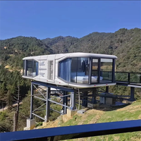 Cabane modulaire d'extérieur préfabriquée pour l'hébergement touristique, les stations balnéaires, le glamping, la location, les chambres d'hôtes, la maison capsule spatiale