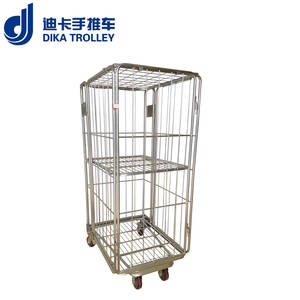 Cages logistiques industrielles en treillis métallique pour entrepôt, supermarché, chariot de transport, conteneur à rouleaux de roulement - Product Image 1