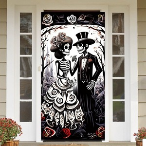 Decoración Colgante <span class=keywords><strong>de</strong></span> Puerta con Esqueleto para Fiesta <span class=keywords><strong>de</strong></span> Halloween, 180*90cm, para Eventos Temáticos <span class=keywords><strong>de</strong></span> Boda Gótica y Decoraciones <span class=keywords><strong>de</strong></span> Casa Embrujada - Product Image 4