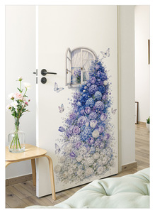Adesivo Murale 3D con Ortensie Viola, Tulipani, Rose, Panda, Volpe, Coniglio e <span class=keywords><strong>Farfalle</strong></span>, Rimovibile, Autoadesivo, in PVC Resistente ai Raggi UV - Product Image 6