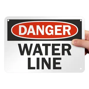 علامة خط الخط H2O للحذر من الألومنيوم عالية الجودة العاكسة خط الخط الخط منخفض للماء بسعر المصنع
