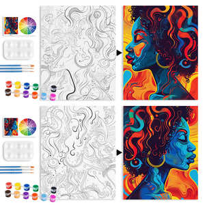 Marco de Lona <span class=keywords><strong>para</strong></span> Pintura al Óleo con Patrón de Pigmentos Digitales, Venta al Por Mayor de Fábrica - Product Image 6