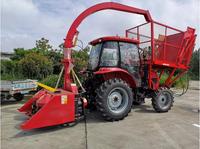 Offre spéciale récolteuse de fourrage d'ensilage à double rangée de tiges de maïs machine récolteuse de stockage verte à disque