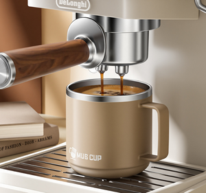 Mug à café isotherme en acier inoxydable 304 à <span class=keywords><strong>double</strong></span> paroi avec couvercle, design épuré, tasse de bureau, isolation thermique 6 heures, portable pour boissons chaudes - Product Image 6