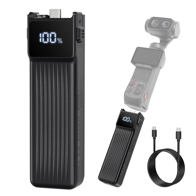 Fast Charging Handle Battery for DJI Osmo Pocket 4/3 Type-C 5000mAh 10000mAh Power Bank Grip with LED Indicator OEM Custom