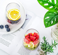 Gobelets à vin sans pied en plastique de 12 oz tasses à vin de Cocktail incassables réutilisables jetables pour la fête de mariage